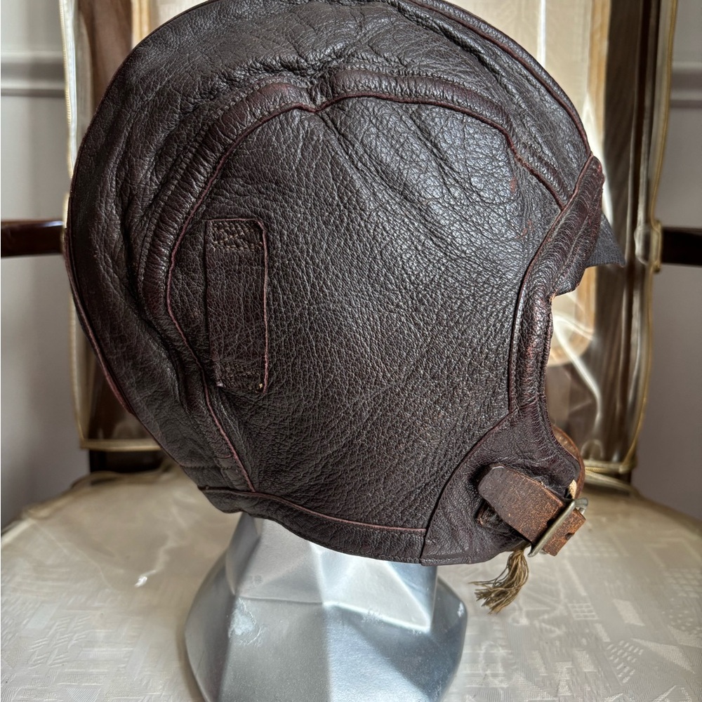 World War 2 US Navy Pilot Leather Flight Helmet Hat Cap NAF 1092 Slote & Klein - Picture 6 of 8